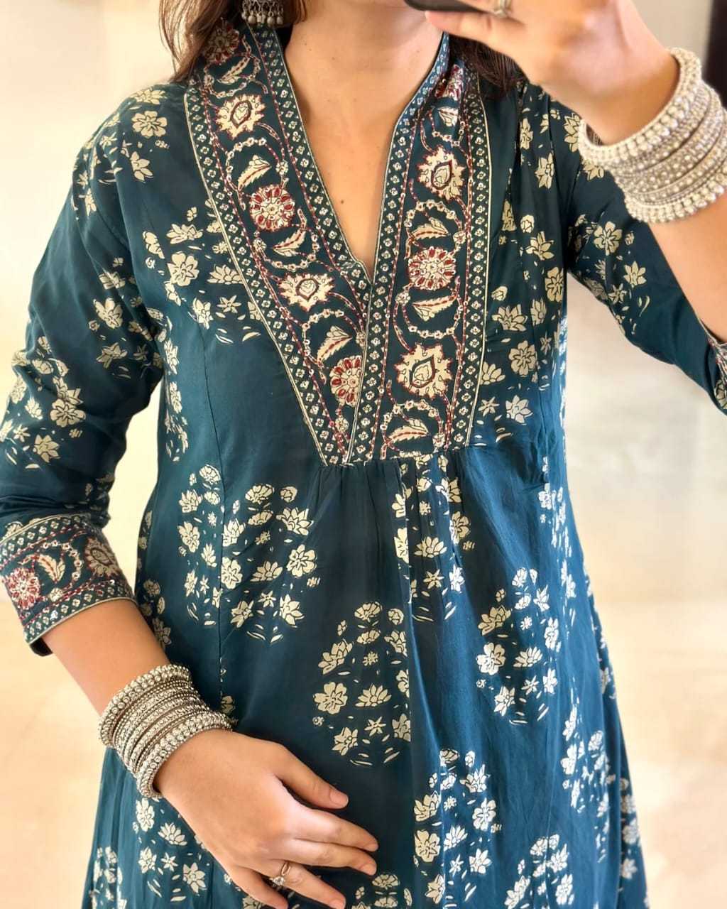 Bloom Boldly ? XXL Cotton Dress with Beautiful Embroidery & Print(XL) - Image 4